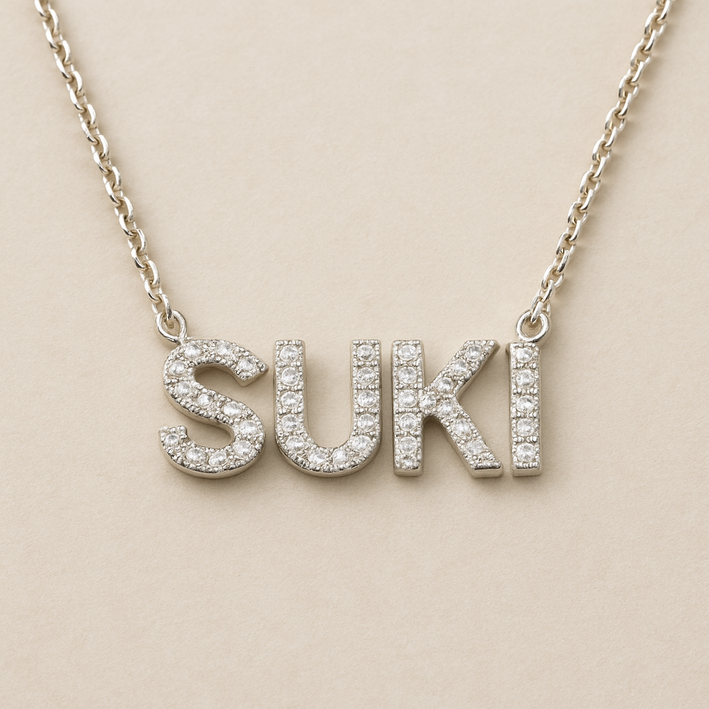 Name suki pave diamond necklace 