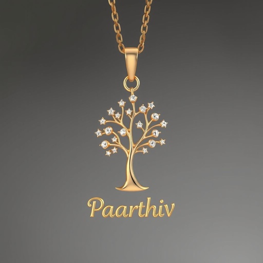 Paarthiv name gold chain pendant for kids boy 