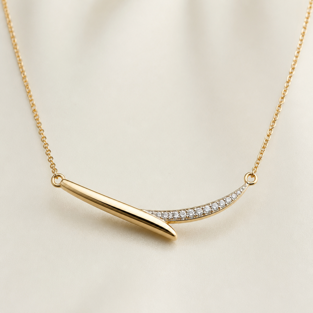 A women's necklace
photorealistic jewelry design, A women's necklace, modern style, just the design no text