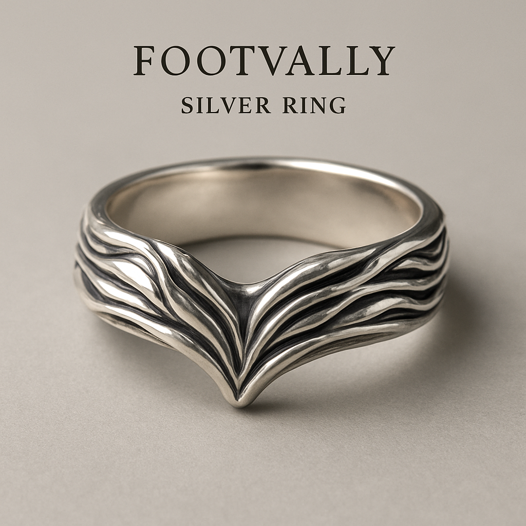 Footvally silver ring
