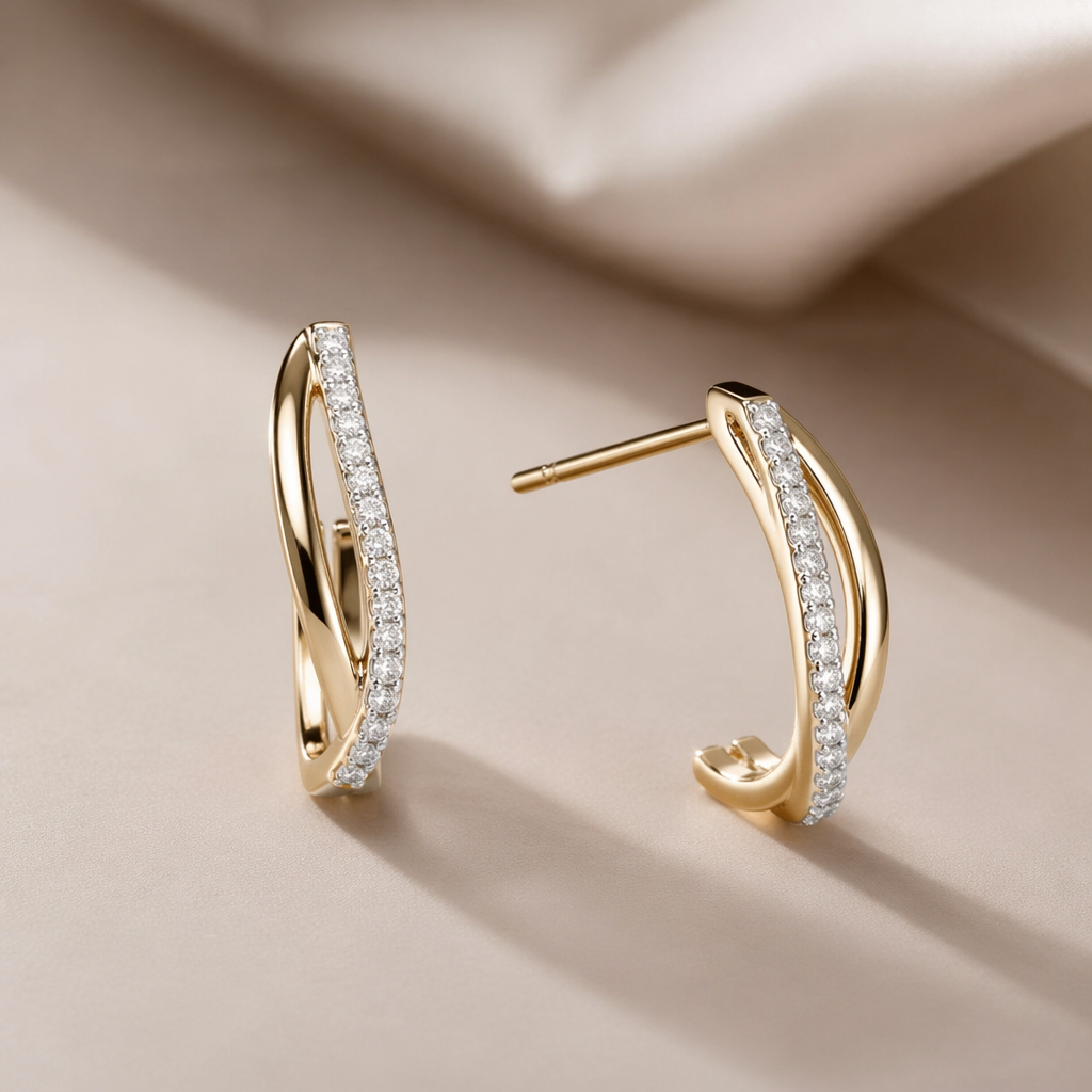 A women's earrings
photorealistic jewelry design, A women's earrings, modern style, just the design no text