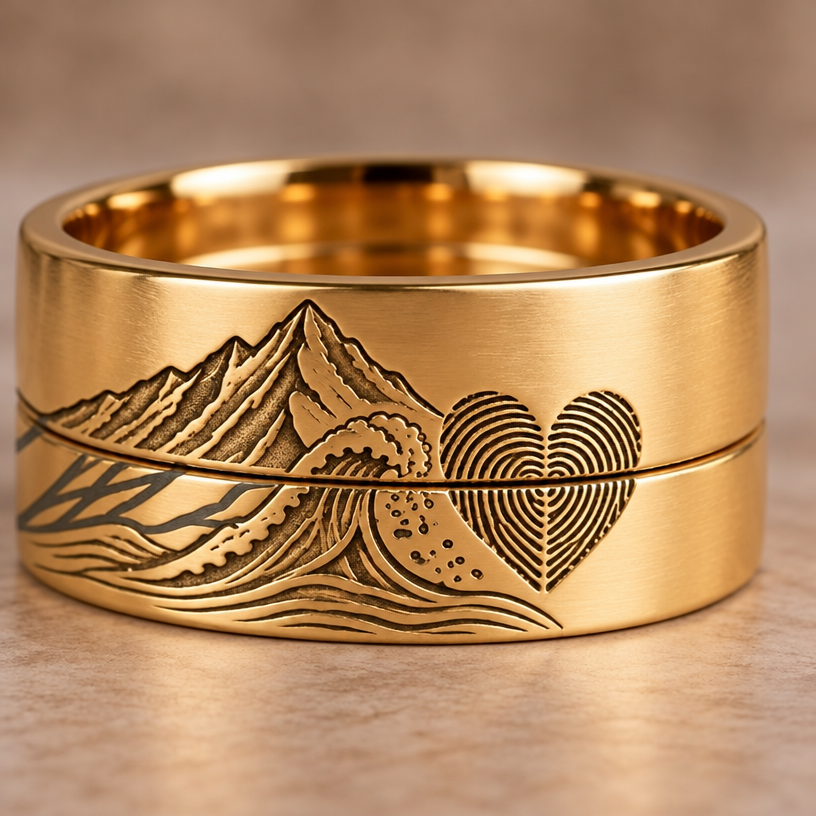 A women's ring. necesito que le haga los cambios para que los nombres sean en letra cursiva
using the attached image as a visual reference, create A women's ring. necesito que le haga los cambios para que los nombres sean en letra cursiva. photorealistic, just the design no text