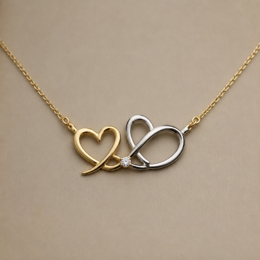A necklace combines names Eytan and Liora
photorealistic jewelry design, A necklace combines names Eytan and Liora, just the design no text
