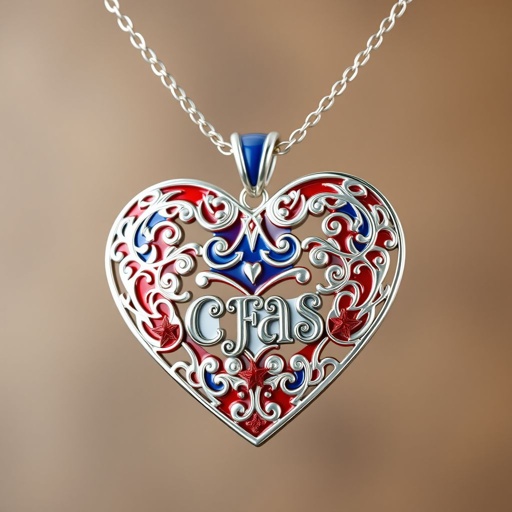 Red white and blue medal necklace that says CFAS