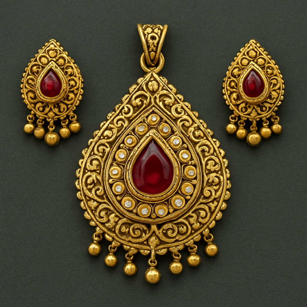 Pendant set with studs  