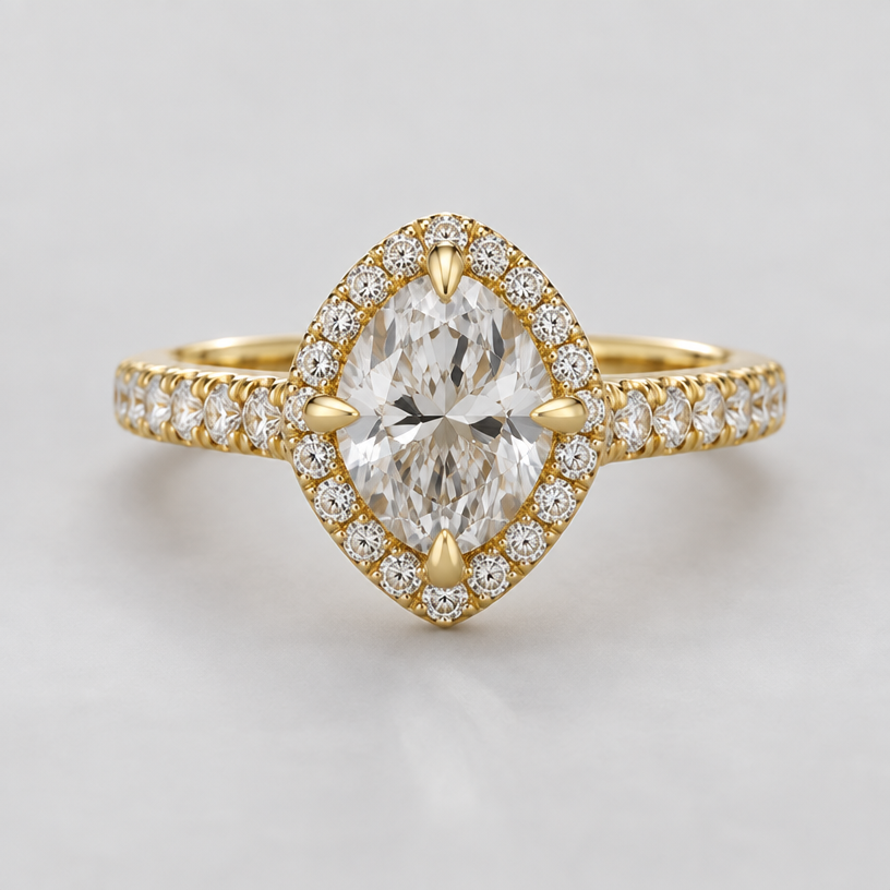 Turn the stone 45°
edit the attached jewelry design with these instructions: Turn the stone 45°. keep it photorealistic, just the design no text