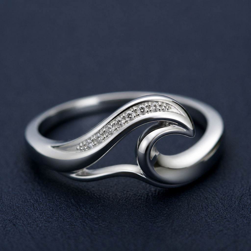 Sea Wave
photorealistic jewelry design, Sea Wave , modern style, just the design no text