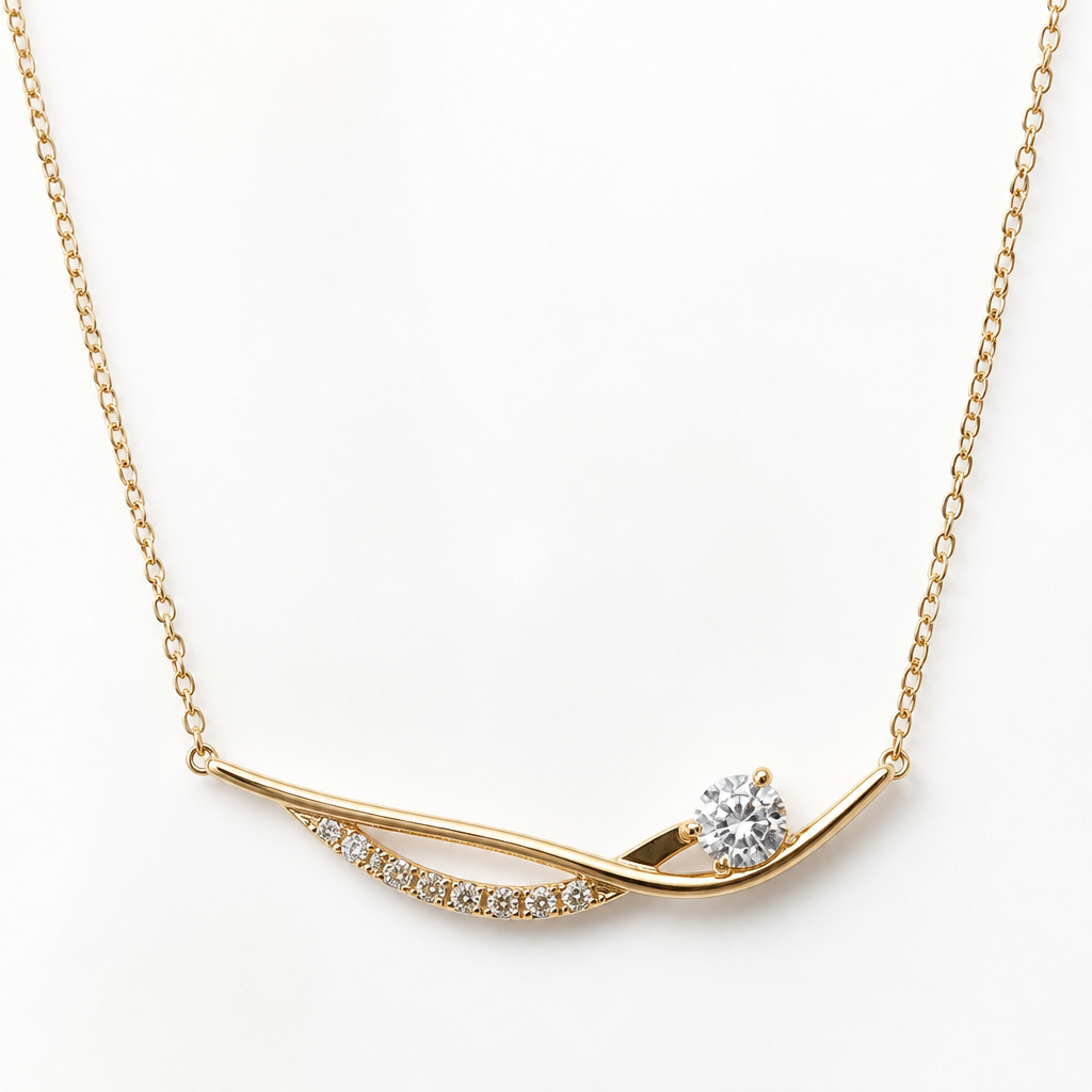 A women's necklace
photorealistic jewelry design, A women's necklace, modern style, just the design no text