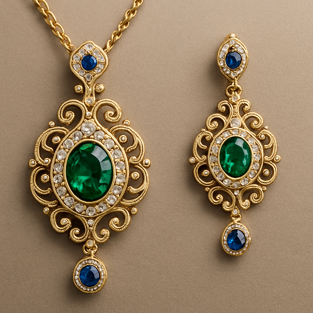 need an elegant gold jewellery in turkish design 
