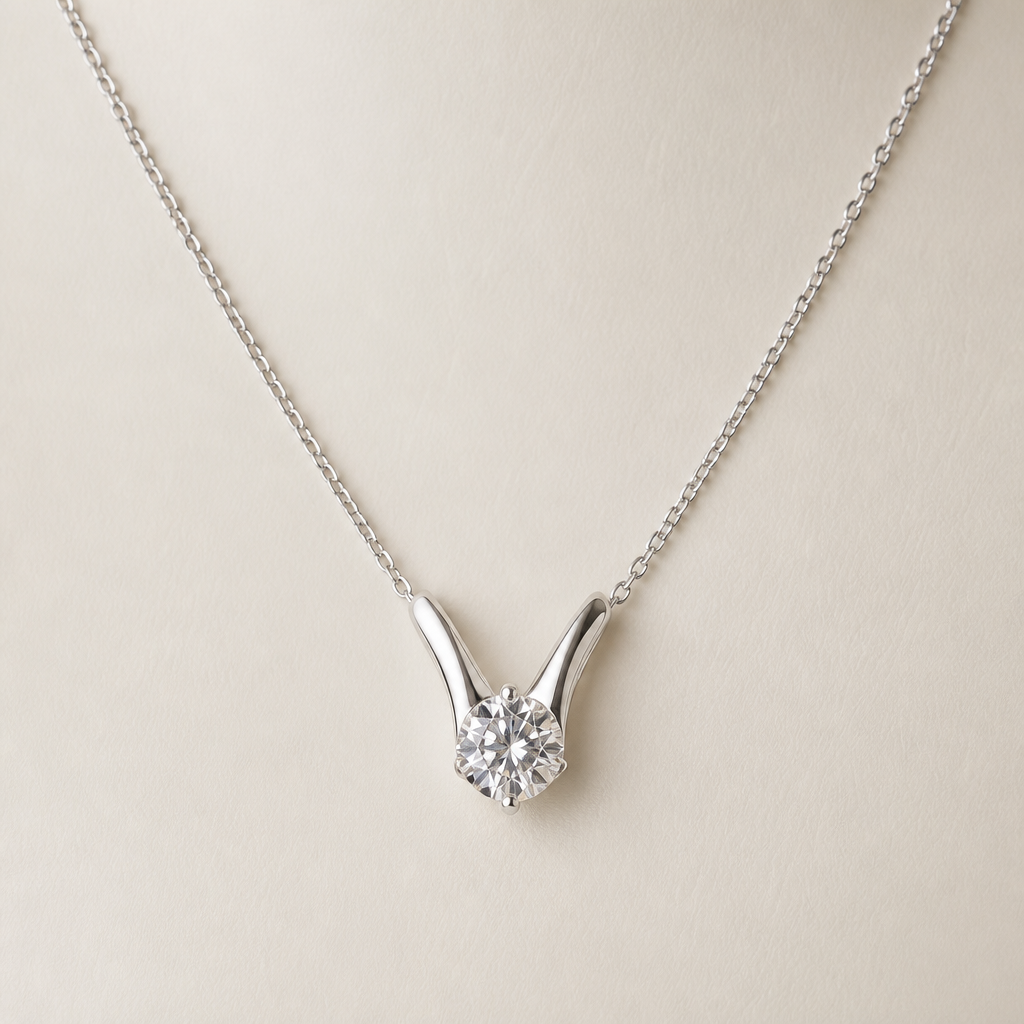A women's necklace suitable for engagement
photorealistic jewelry design, A women's necklace suitable for engagement, modern style, just the design no text