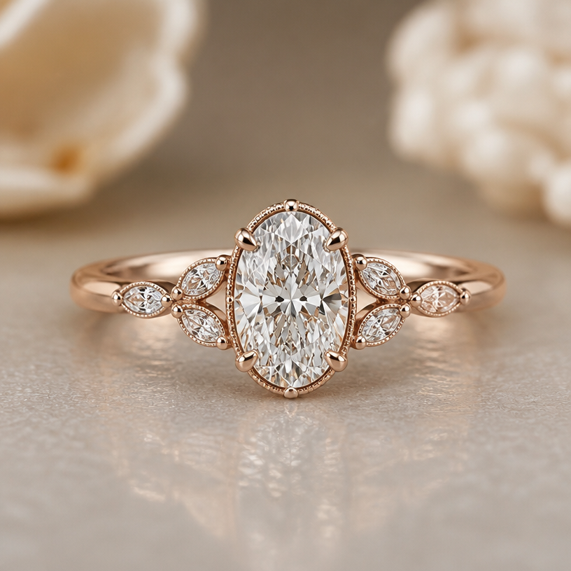 A women's ring with diamond stones. make it look more aesthetic and artsy, smaller ring for a size 5 finger
using the attached image as a visual reference, create A women's ring with diamond stones. make it look more aesthetic and artsy, smaller ring for a size 5 finger. photorealistic, just the design no text