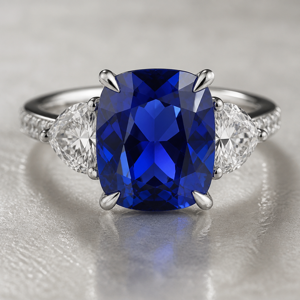 A gemstone-focused women's ring
photorealistic jewelry design, A gemstone-focused women's ring, gemstone_focused style, just the design no text