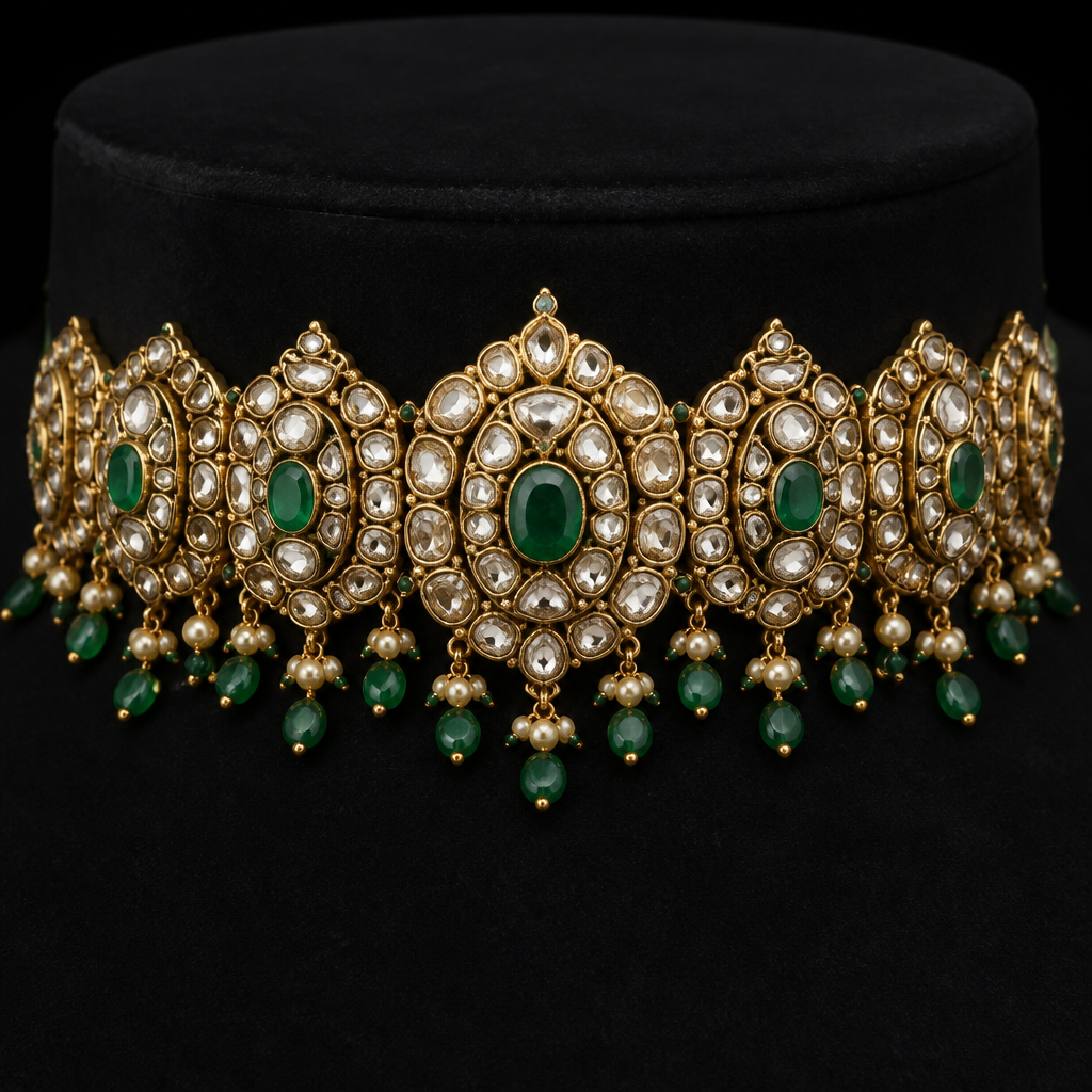 a victorian polki choker