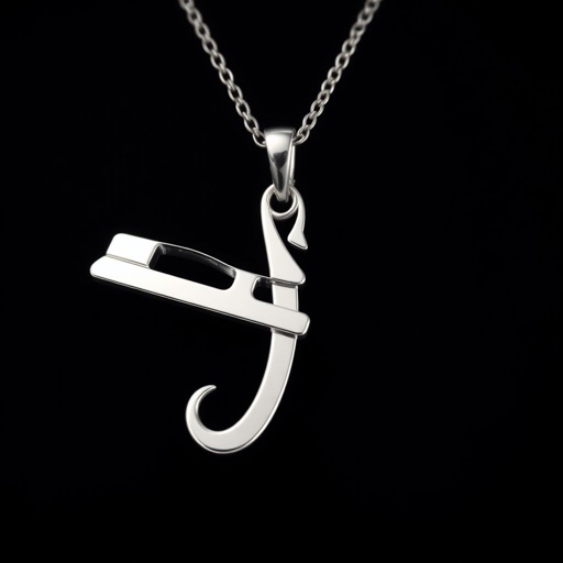 Pendant silver ice figure skating skates. Then remove boots and leave only lowest part of skates