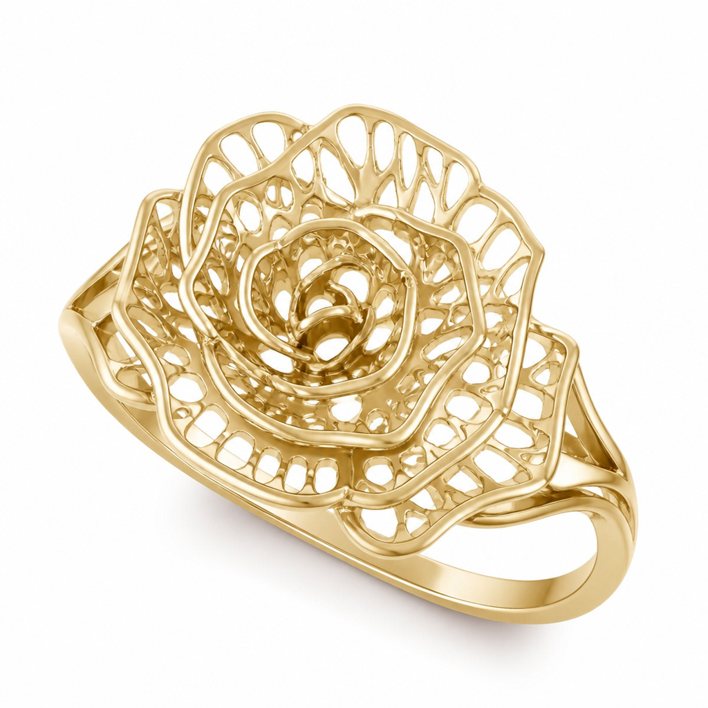صمم خاتم على شكل ورده مخرمه
photorealistic jewelry design, صمم خاتم على شكل ورده مخرمه
, just the design no text