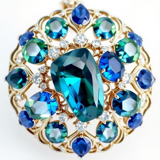 15 carat Arabian blue and green Nanette cut sapphire gemstones and Fl lF clarity multi ring