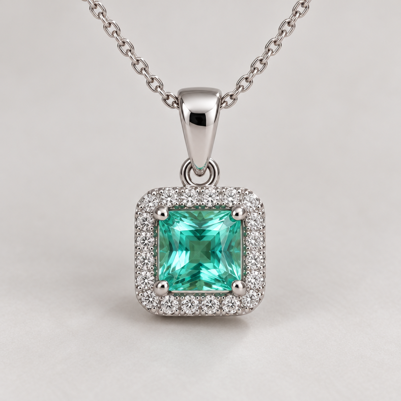 A women's pendant made of white gold
using the attached image as a visual reference, create A women's pendant made of white gold. photorealistic, just the design no text
