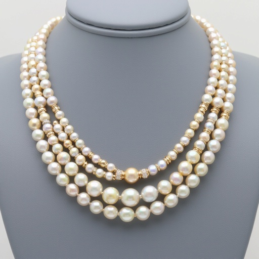Necklace  pearl  and jwel