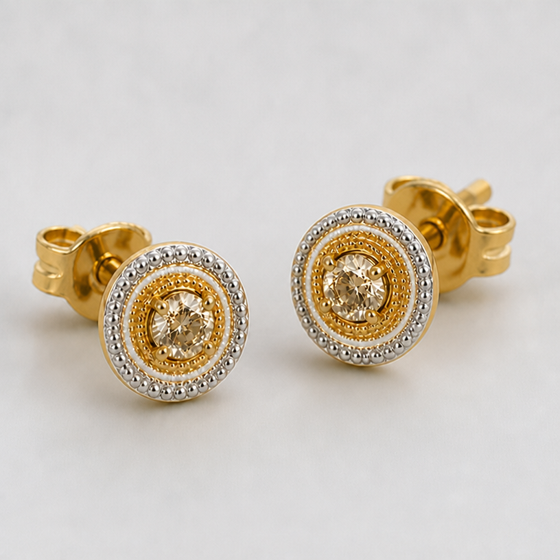 Make both edges white and yellow narrower
edit the attached jewelry design with these instructions: Make both edges white and yellow narrower. keep it photorealistic, just the design no text