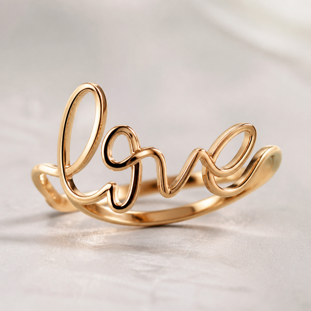 A modern women's ring. escrito love
photorealistic jewelry design, A modern women's ring. escrito love, modern style, just the design no text