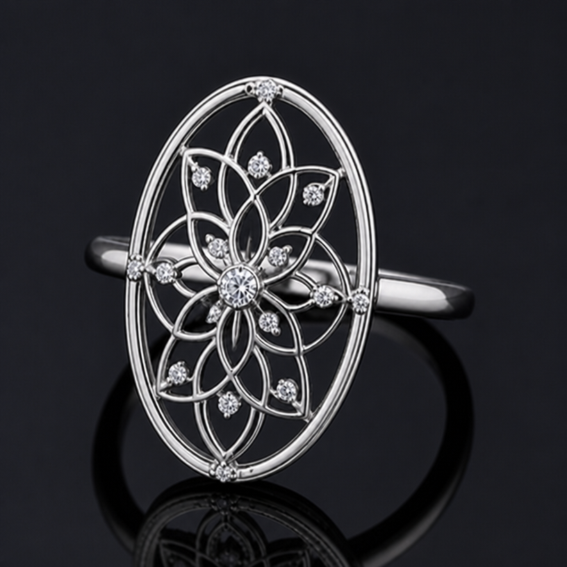 un peu moins de diamant
edit the attached jewelry design with these instructions: un peu moins de diamant. keep it photorealistic, just the design no text