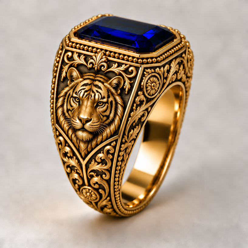 Add some other decorations all around the ring.
edit the attached jewelry design with these instructions: Add some other decorations all around the ring.. keep it photorealistic, just the design no text