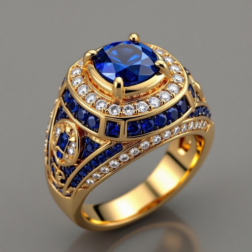 Create a championship looking ring for my client who wants his business logo on the ring